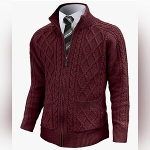 NWT Men's Cable Knit Cardigan Size Small S